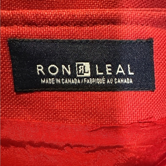 Beautiful Vintage Ron Leal Red Skirt Suit made in Canada Linen and Cotton Blend - Picture 9 of 10